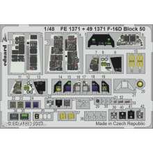 Eduard Accessories FE1371 - 1:48 F-16D Block 50 1/48 KINETIC