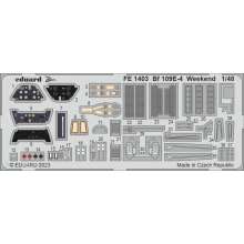 Eduard Accessories FE1403 - 1/48 Bf 109E-4 Weekend 1/48