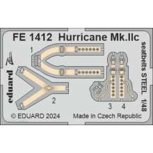 Eduard Accessories FE1412 - 1/48 Hurricane Mk.IIc seatbelts STEEL 1/48