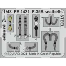 Eduard Accessories FE1421 - 1:48 F-35B seatbelts STEEL 1/48 TAMIYA