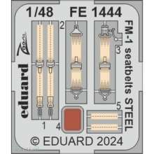 Eduard Accessories FE1444 - FM-1 seatbelts STEEL TAMIYA