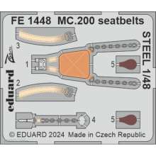 Eduard Accessories FE1448 - MC.200 seatbelts STEEL ITALERI