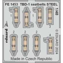 Eduard Accessories FE1453 - TBD-1 seatbelts STEEL HOBBY BOSS