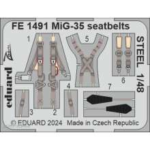 Eduard Accessories FE1491 - MiG-35 seatbelts STEEL HOBBY BOSS