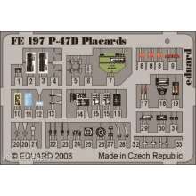 Eduard Accessories FE197 - P-47D Thunderbolt Placards in 1:48