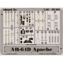 Eduard Accessories FE201 - AH-64D Apache in 1:48