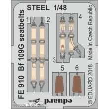 Eduard Accessories FE910 - Bf 109G seatbelts STEEL for Eduard in 1:48