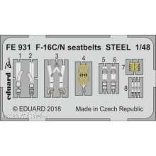 Eduard Accessories FE931 - F-16C/N seatbelts STEEL for Tamiya in 1:48