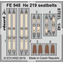 Eduard Accessories FE948 - He 219 seatbelts STEEL for Tamiya in 1:48