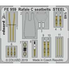 Eduard Accessories FE959 - Rafale C seatbelts STEEL for Revell in 1:48