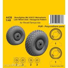 CMK 129-4439 - 1:48 Beufighter Mk.VI/X/21 Mainwheels - Late Wheel Disk / Hexagonal Tread Pattern