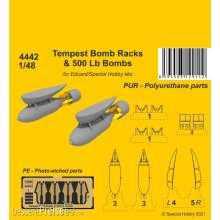 CMK 129-4442 - 1:48 Tempest Bomb Racks & 500 Lb Bombs