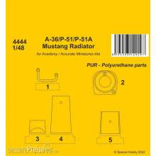 CMK 129-4444 - 1:48 A-36 Apache / P-51 / P-51A Mustang Radiator