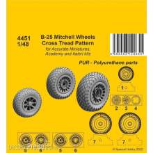 CMK 129-4451 - 1:48 B-25 Mitchell Wheels/ Cross Tread Pattern