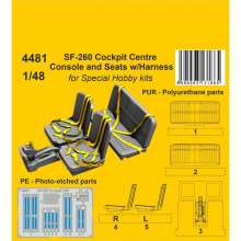 CMK 129-4481 - SF-260 Cockpit Centre Console and Seats w/Harness / for SH kits