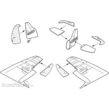 CMK 129-4265 - 1:48 Spitfire Mk.I Control surfaces set (TAM)