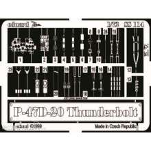 Eduard Accessories SS114 - P-47D-20 Thunderbolt für Academy Bausatz in 1:72