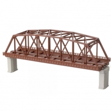 Rokuhan 7297060 - Kastenbrücke 2-gleisig 220mm - ohne Gleis, braun