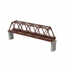 Rokuhan 7297061 - Kastenbrücke 1-gleisig 220mm - ohne Gleis, braun