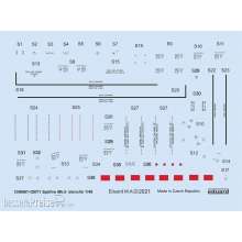 Eduard Accessories D48067 - Spitfire Mk.II stencils for Eduard in 1:48