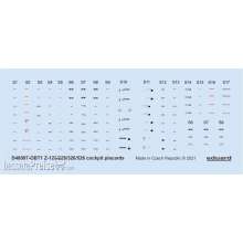 Eduard Accessories D48097 - 1:48 Z-126/226/326/526 cockpit placards 1/48 EDUARD