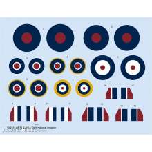 Eduard Accessories D48101 - 1:48 Spitfire Mk.V national insignia for EDUARD