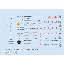 Eduard Accessories D48106 - 1:48 Ju 87 stencils for HASEGAWA/AIRFIX/ITALERI