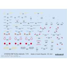 Eduard Accessories D72034 - B-25J stencils 1/72 for HASEGAWA/REVELL in 1:72