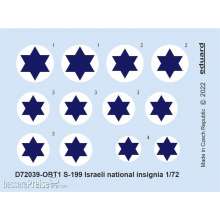 Eduard Accessories D72039 - 1:72 S-199 Israeli national insignia 1/72