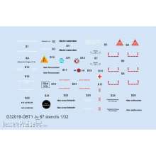 Eduard Accessories D32019 - 1:32 Ju 87 stencils for HASEGAWA/TRUMPETER/REVELL