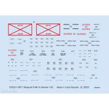 Eduard Accessories D32021 - 1:32 Mosquito B Mk.IV stencils 1/32 for HKM