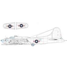 Eduard Accessories EX1054 - B-17F US national insignia w/ red outline 1/48