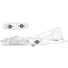 Eduard Accessories EX1055 - B-17F US national insignia w/ blue outline 1/48