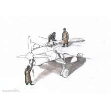 CMK 129-F72330 - Barracuda Mechanics (3 figures,aboard carrier w/raincoat)f.Sp.Hobby kit in 1:72