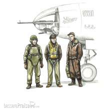 CMK 129-F72339 - WWII US bomber pilot and two gunners in 1:72