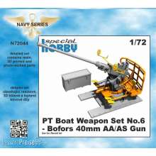 CMK N72044 - 1:72 PT Boat Weapon Set No.6 - Bofors 40mm AA/AS Gun 1/72