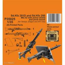 CMK 129-P35025 - Sd.Kfz 251D/250A MG 42 with armor shiels and pivot mount 1/35 for Tamiya and Dragon kits