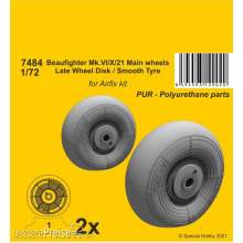 CMK 129-7484 - Beaufighter Mk.VI/X/21 Mainwheels - Late Wheel Disk / Smooth Tyre in 1:72