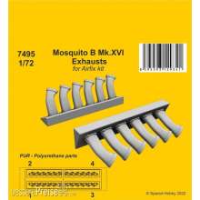 CMK 129-7495 - 1:72 Mosquito B Mk.XVI Exhausts