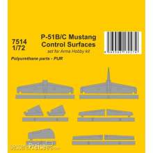 CMK 129-7514 - 1:72 P-51B/C Mustang Control Surfaces 1/72 / for Arma Hobby kit