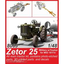 CMK 129-8063 - 1:48 Zetor 25 ´Military w/Towbar for MiG 15/17s´ 1/48