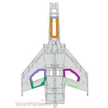 Eduard Accessories EX962 - 1:48 F-4E wheel bays 1/48 MENG