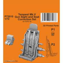 CMK 129-P72010 - 1:72 Tempest Mk.V Gun Sight and Seat Correction Set 1/72 for Airfix kit