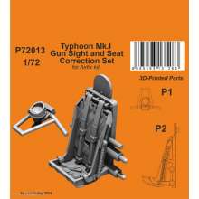 CMK 129-P72013 - 1:72 Typhoon Mk.I Gun Sight and Seat Correction Set 1/72