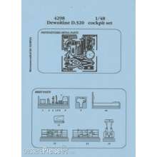 Aires 4298 - 1:48 Dewoitine D.520 Cockpit Set für Tamiya Bausatz