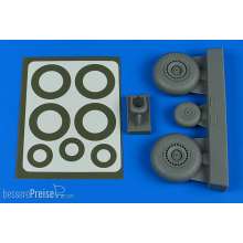 Aires 4804 - 1:48 Do 217N wheels & paint masks - late A for ICM