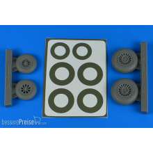 Aires 4847 - 1:48 A-26B/C (B-26B/C) Invader wheels & paint masks early - diamond pattern for ICM