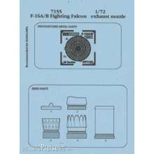 Aires 7155 - 1:72 F-16A, B Schubdüsen für Hasegawa Bausatz