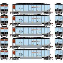 Athearn ATH-2306 - N ATH Bethgon Coalporter w/Coal Load BNSF #671160/671176/671186/671212/671317 (5)