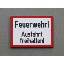 Heyn 7507 - Feuerwehr! Ausfahrt freihalten!